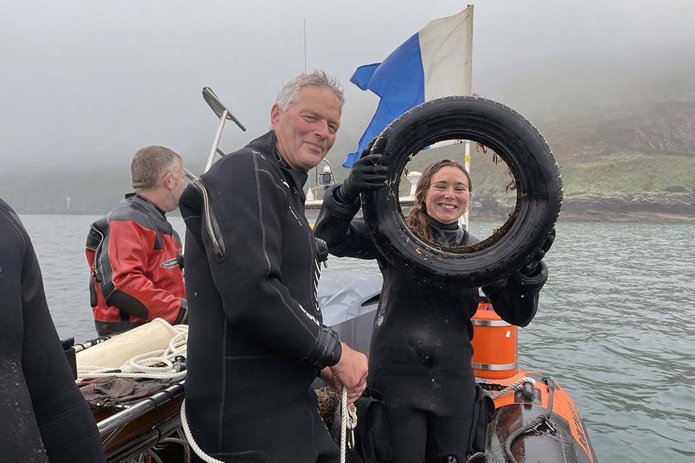 A tyre from Jennycliff Bay